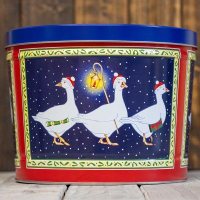 Holiday Geese 2 Gal Popcorn Tin