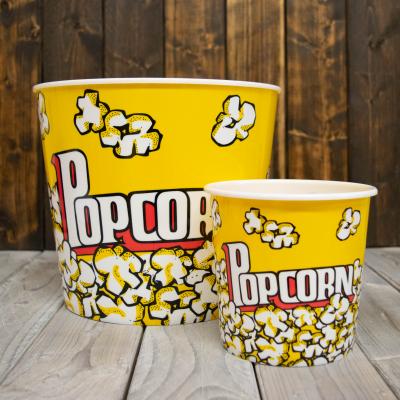Yellow Plastic Popcorn Tubs