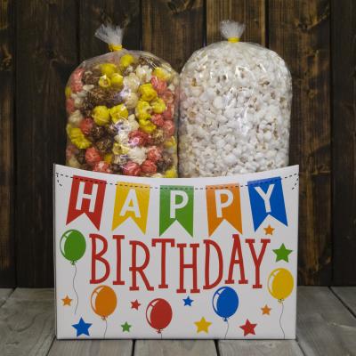 Birthday Banner Popcorn Gift Box