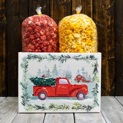 Farmhouse Christmas Popcorn Gift Box