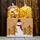 Plaid Snowman Kraft Gift Box