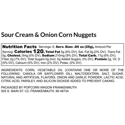 Sour Cream & Onion Corn Nuggets