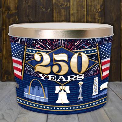 Amercas 250th 2 Gal Popcorn Tin